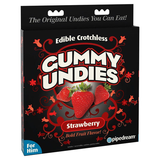 Pipedream Gummy Undies - Strawberry Flavoured Edible Crotchless Undies