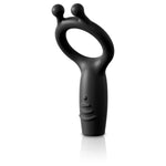 ["Cock Ring"]Vibrating Silicone Super C-Ring - Grey USB Rechargeable Vibrating Cock Ring