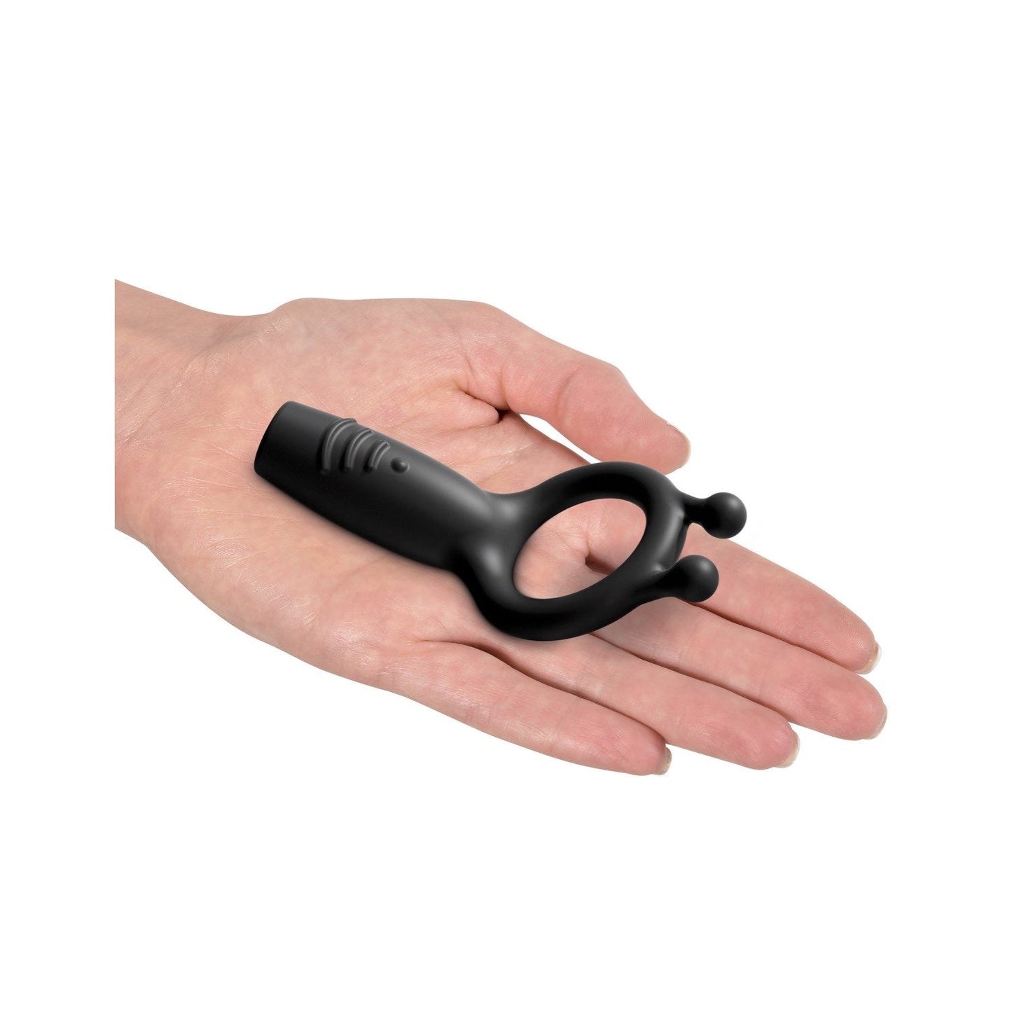 Vibrating Silicone Super C-Ring - Grey USB Rechargeable Vibrating Cock Ring