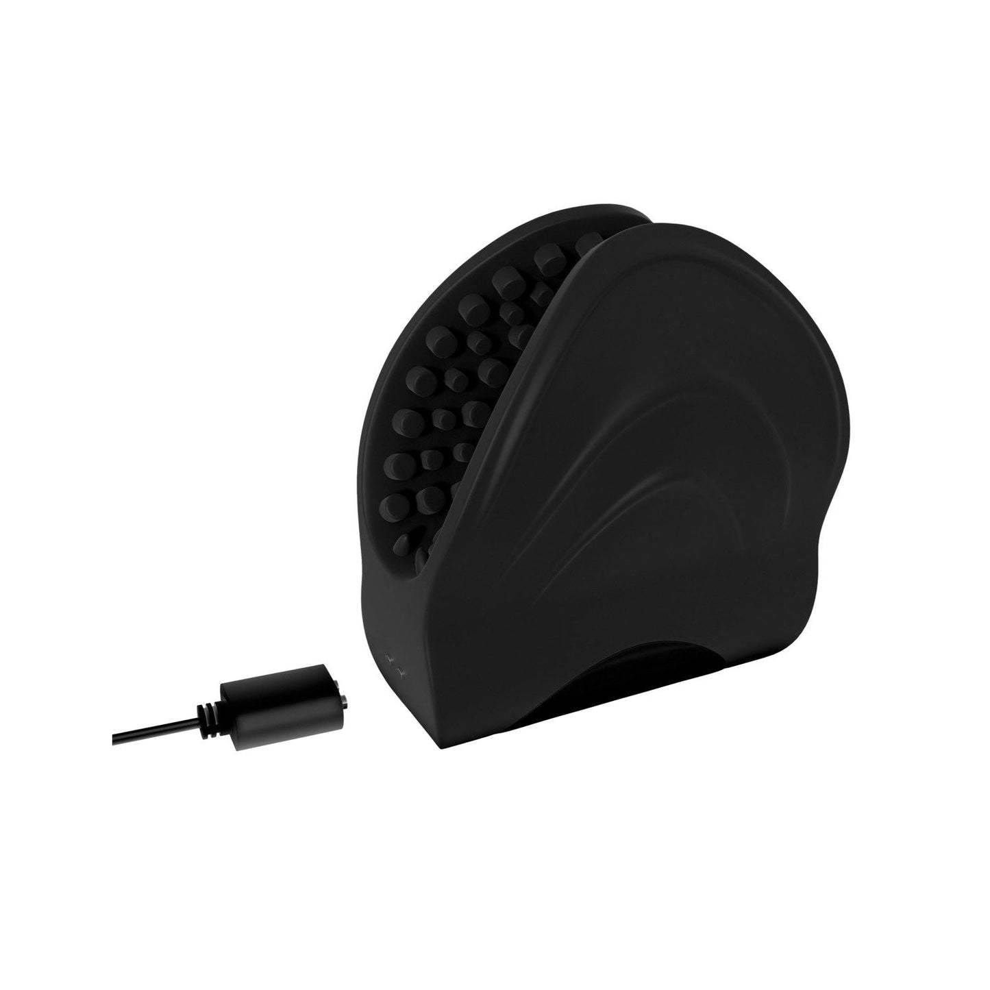 振动硅胶磨边训练器 - 黑色 USB 可充电自慰器