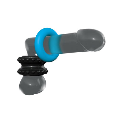 Pro Performance Beginners C-Ring - Black/Blue Cock Ring