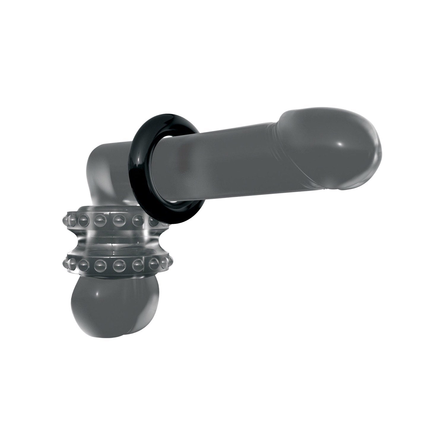 Sir Richards Pro Performance C-Ring - Clear/Black Cock Ring by Pipedream