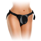 ["Harness"]Elite Beginner's Body Dock Strap-On Harness - Black Adjustable Strap-On Harness (No probe included)