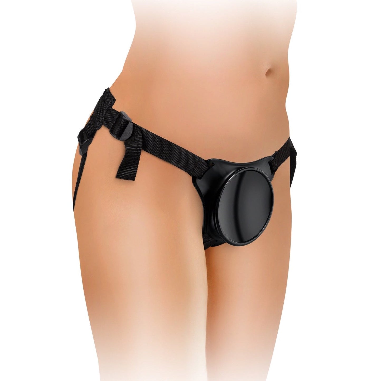 Elite Beginner's Body Dock Strap-On Harness - Black Adjustable Strap-On Harness (No probe included)