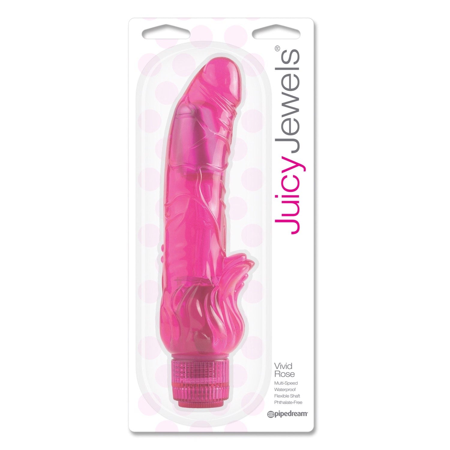 Juicy Jewels Vivid Rose - Dark Pink 22.9 cm (9&quot;) Vibrator by Pipedream