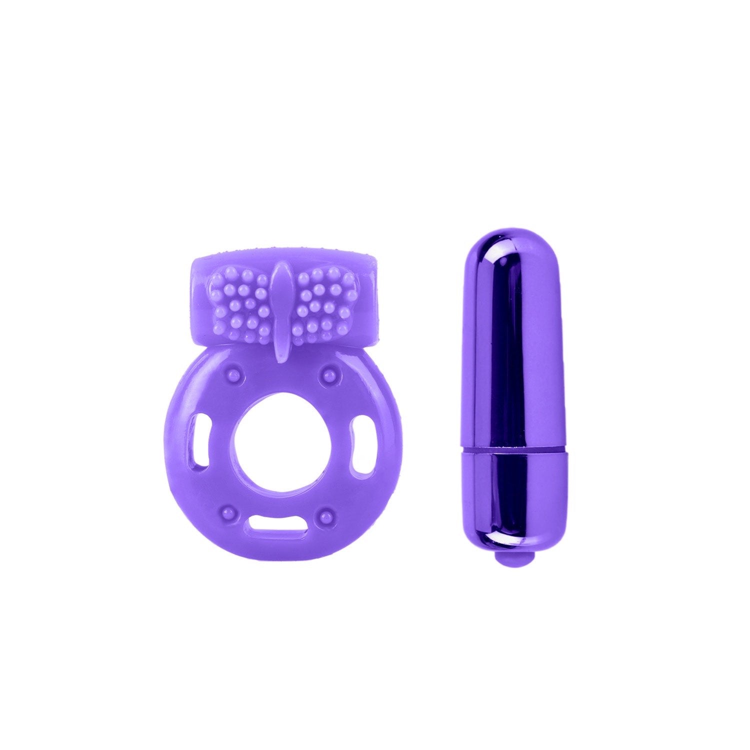  Neon Vibrating Couples Kit - Purple - Purple - 3 Piece Set by Pipedream