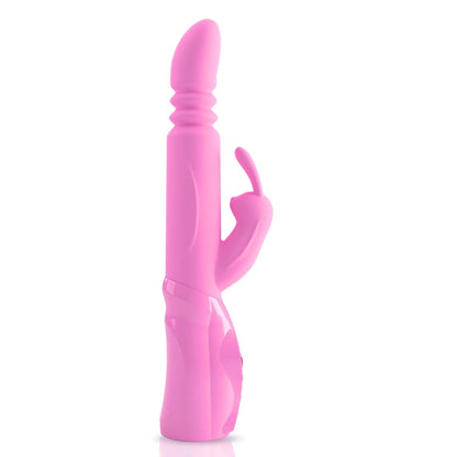 G-motion - 粉色 26 厘米（10.25 英寸）兔子振动器，带轻弹尖端