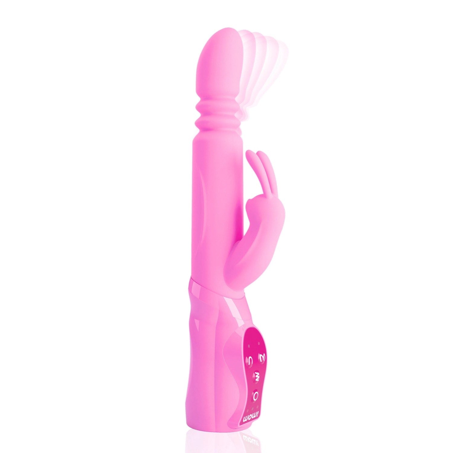 哇！ G-motion - 粉色 26 厘米（10.25 英寸）兔子振动器，带轻弹尖端 by Pipedream