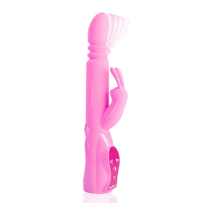 G-motion - Pink 26 cm (10.25") Rabbit Vibrator with Flicking Tip