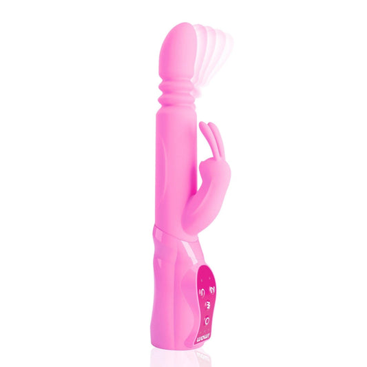 Pipedream 哇！ G-motion - 粉色 26 厘米（10.25 英寸）兔子振动器，带轻弹尖端