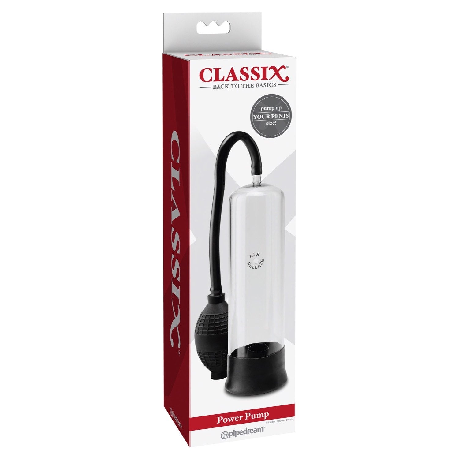 Classix Power Pump - Clear Penis Pump by Pipedream