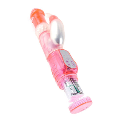 Ultra Rabbit Pearl - Pink 10" Pearl Vibrator with Rabbit Clit Stimulator