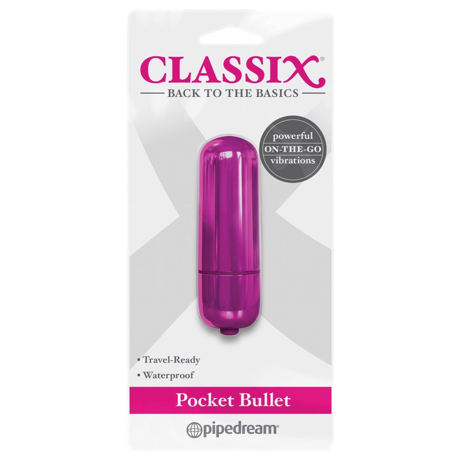 Classix Pocket Bullet - Metallic Pink 5.6 cm Bullet by Pipedream