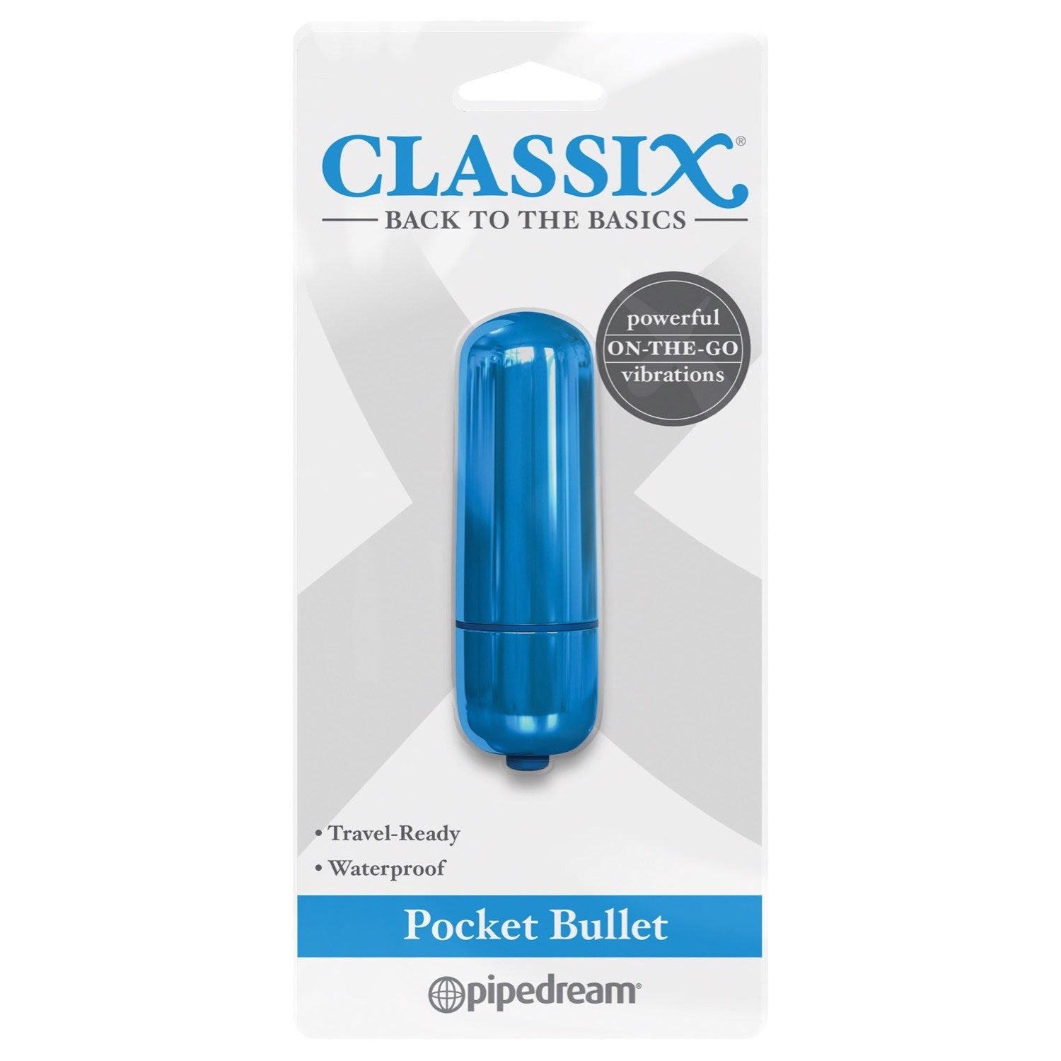 क्लासिक्स पॉकेट बुलेट - मैटेलिक ब्लू 5.6 सेमी बुलेट by Pipedream