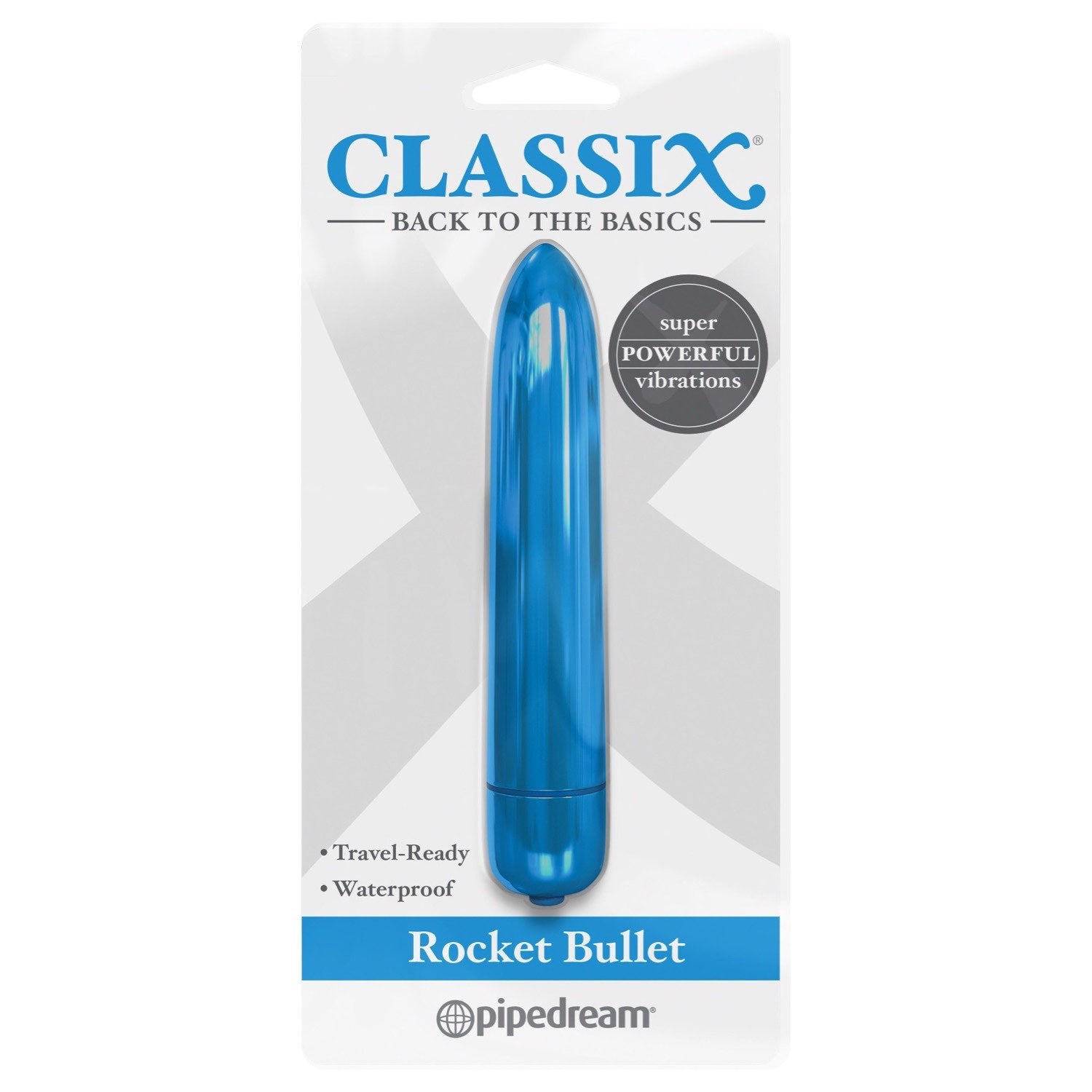 Classix Rocket Bullet - Metallic Blue 8.9 cm Bullet by Pipedream