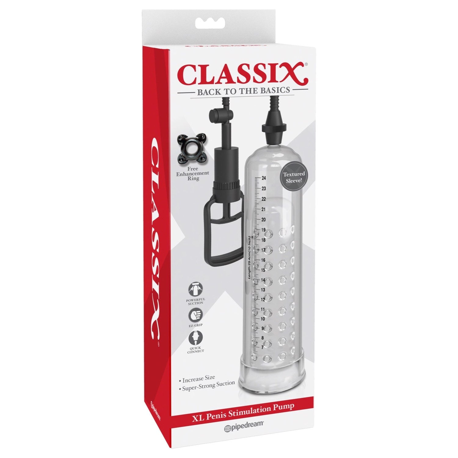 Classix XL Penis Stimulation Pump - Clear XL Penis Pump by Pipedream