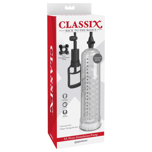 Pipedream Classix XL Penis Stimulation Pump - Clear XL Penis Pump