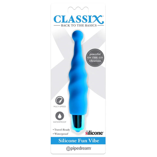 Pipedream Classix Silicone Fun Vibe - Blue 14 cm (5.5&quot;) Stimulator