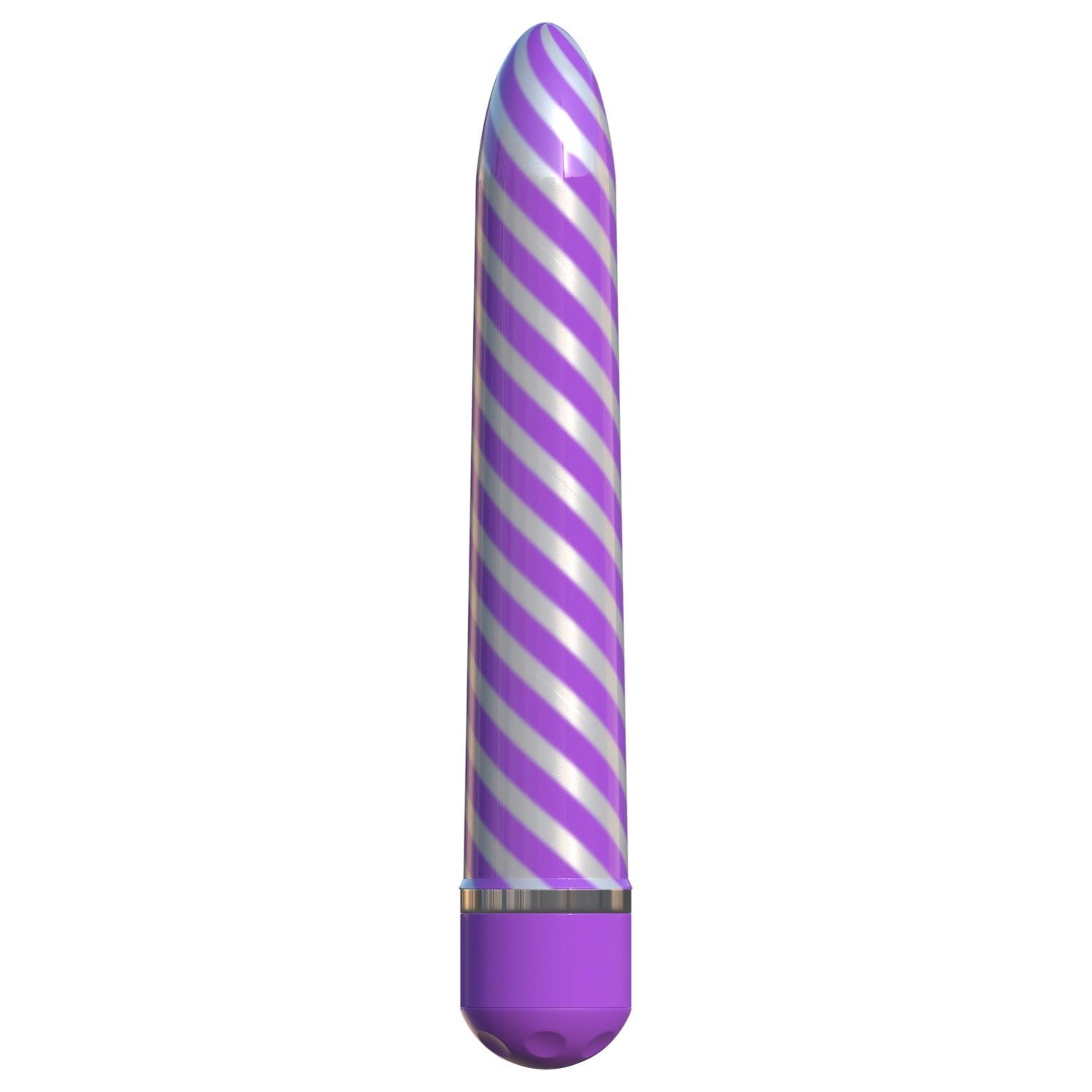 Classix Sweet Swirl Vibe - Candystriped Purple 20.3 cm (8&quot;) Vibrator by Pipedream