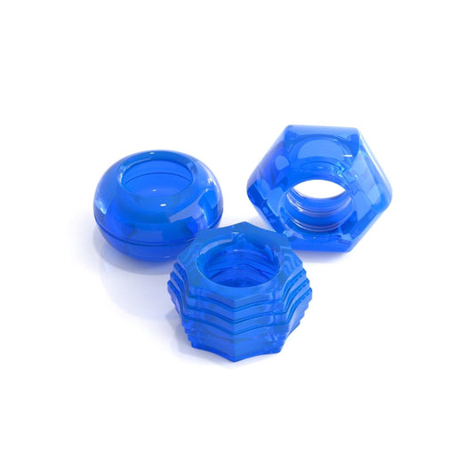 Pipedream Classix Deluxe Cock Ring Set - Blue Cock Rings - Set of 2