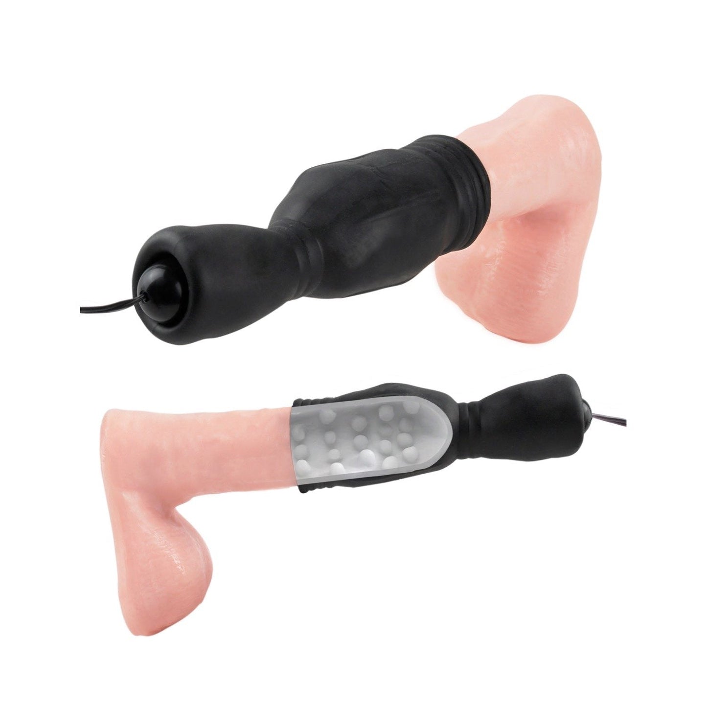 Vibrating Head Teazer - Black Vibrating Masturbator