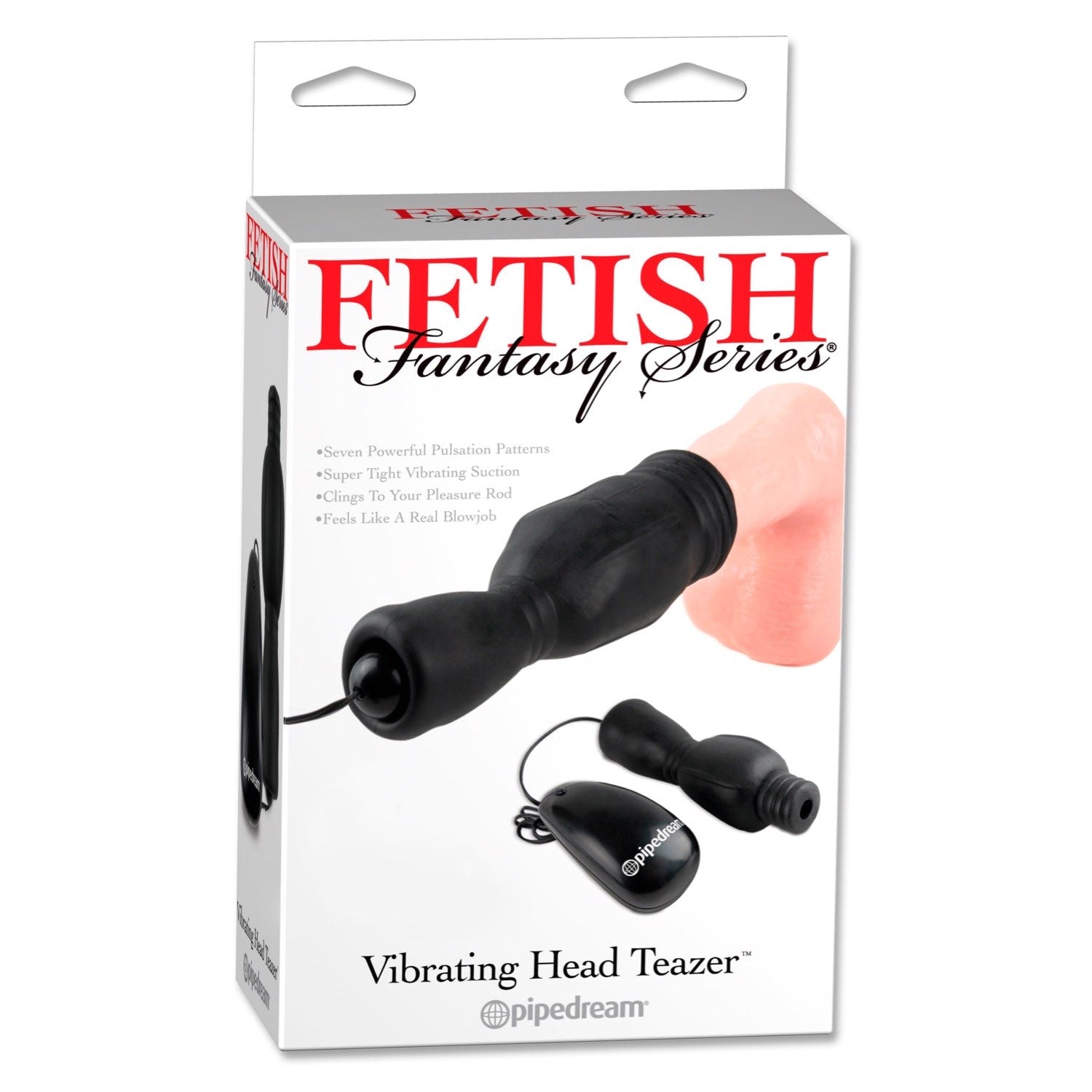 Fetish Fantasy Series Vibrating Head Teazer - Black Vibrating Masturbator by Pipedream