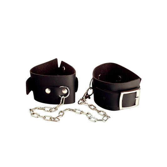Pipedream Beginner&#39;s Cuffs - Black Leather Cuffs