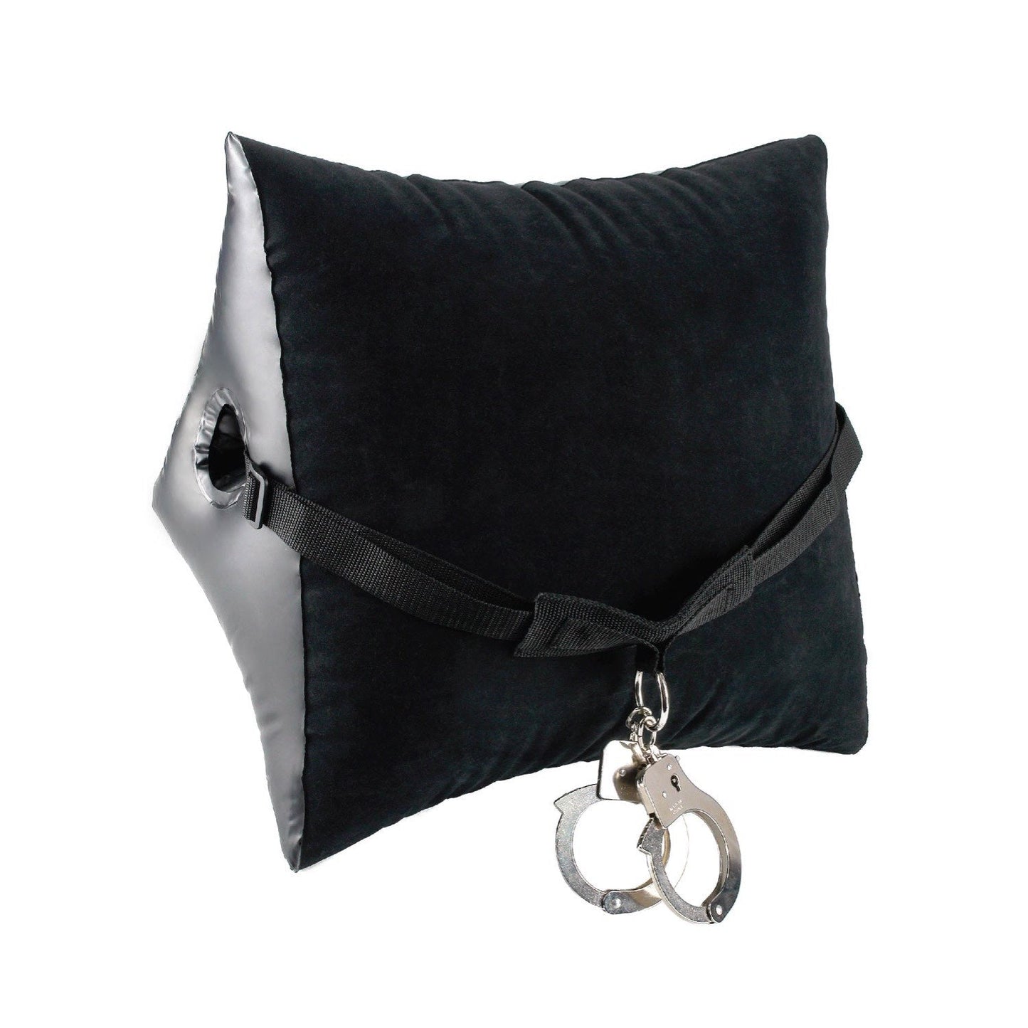 Deluxe Position Master With Cuffs - Black Inflatable Cushion