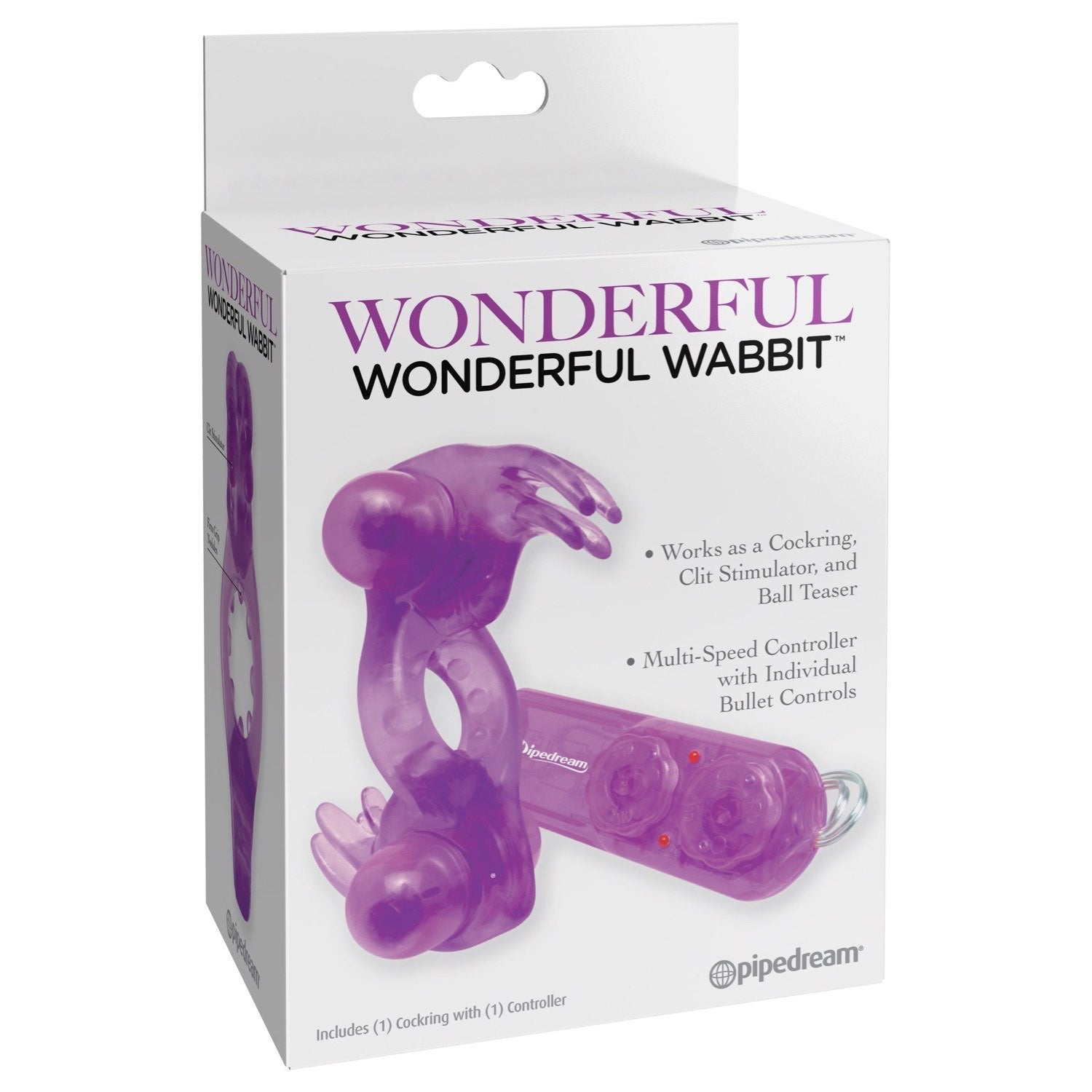  Wonderful Wonderful Wabbit - Purple Dual Vibrating Cock Ring by Pipedream