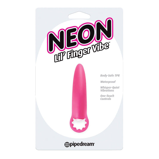 Pipedream Neon Lil&#39; Finger Vibe - Pink 8.3 cm (3.25&quot;) Stimulator