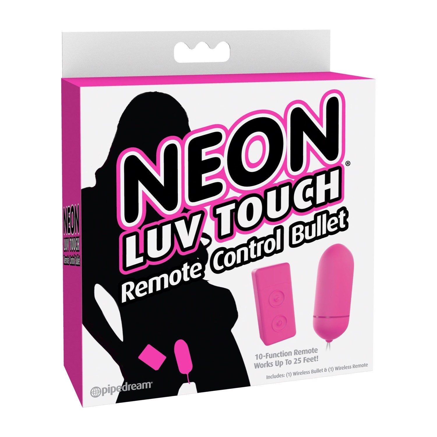 Luv Touch Neon Remote Control Bullet - Pink Wireless Bullet by Pipedream