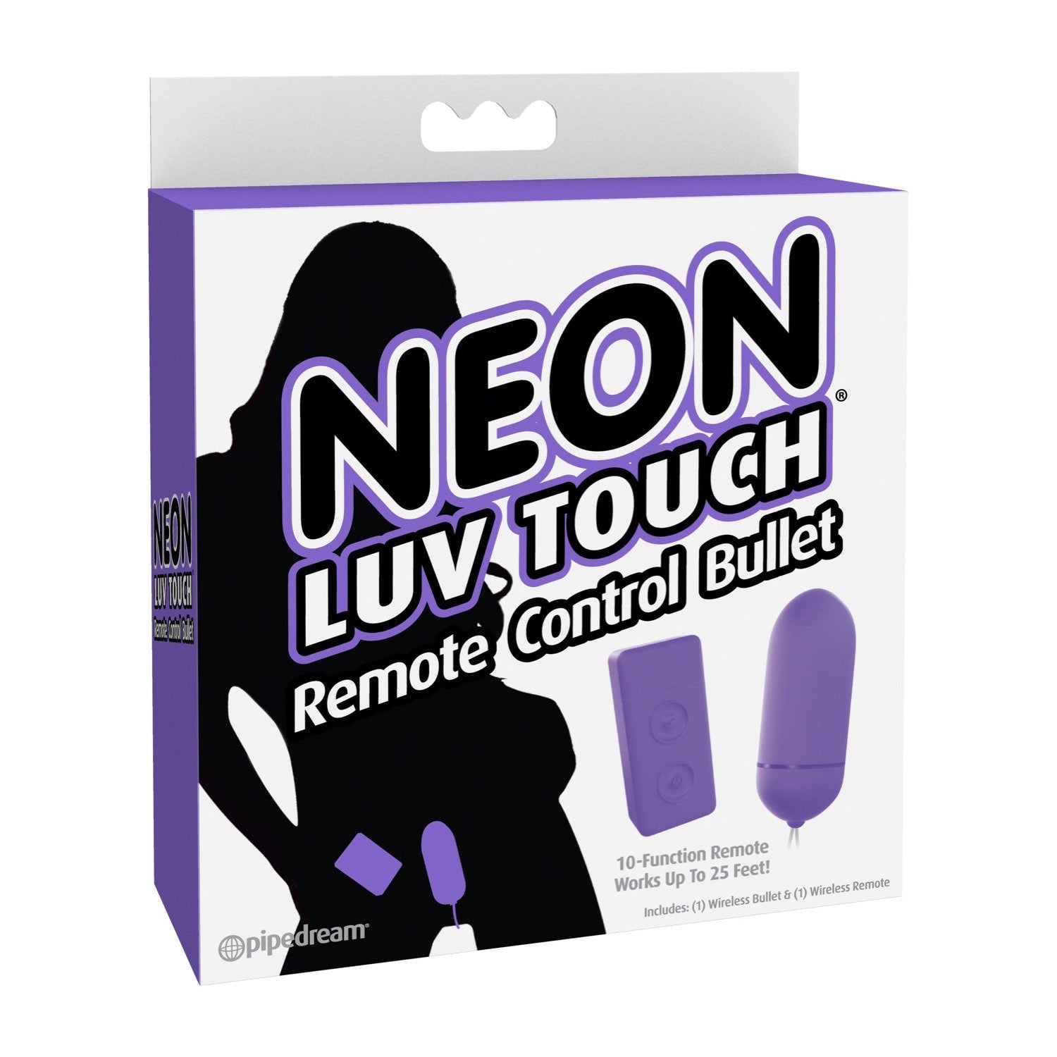 Luv Touch Neon Remote Control Bullet - Purple Wireless Bullet by Pipedream