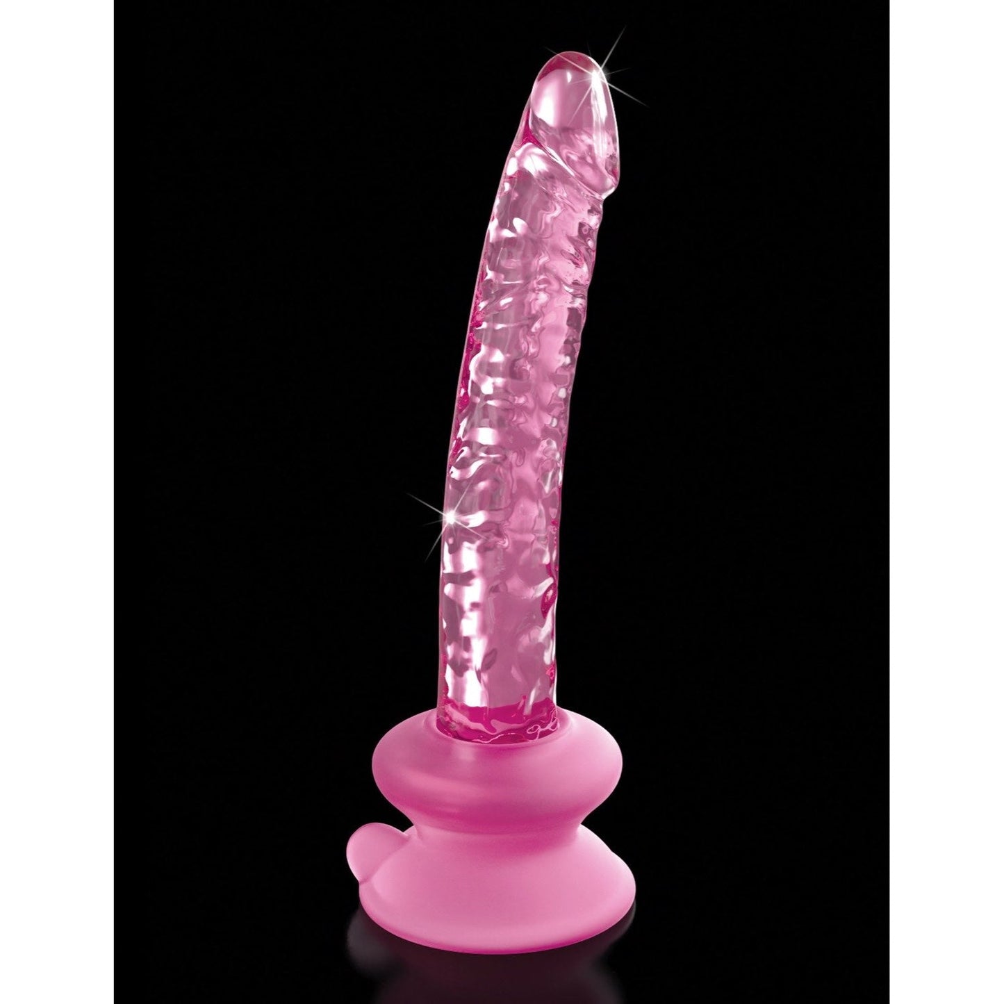 No. 86 - Pink 17 cm Glass Dong with Suction Base