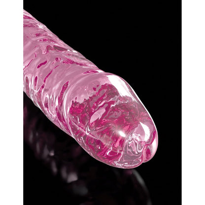 No. 86 - Pink 17 cm Glass Dong with Suction Base