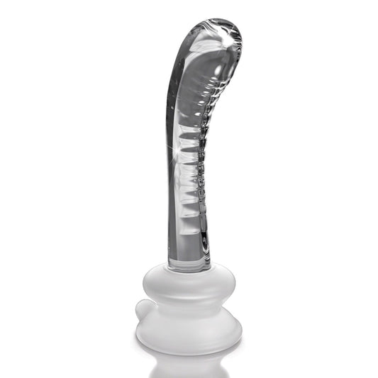 Pipedream Icicles No. 88 - Clear 18 cm Glass Dildo with Suction Cup Base
