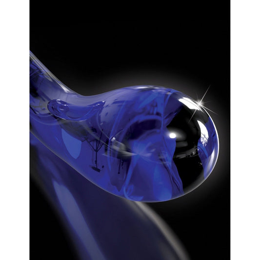 Pipedream Icicles No. 89 - Blue 18 cm Glass Dildo with Suction Cup Base