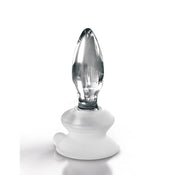 ["Plug"]No. 91 - Clear 10 cm Glass Butt Plug with Suction Cup Base