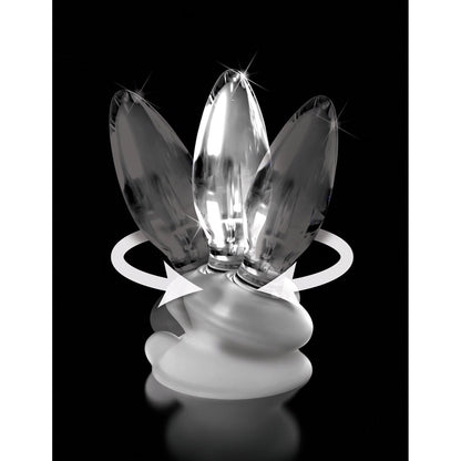 No. 91 - Clear 10 cm Glass Butt Plug with Suction Cup Base