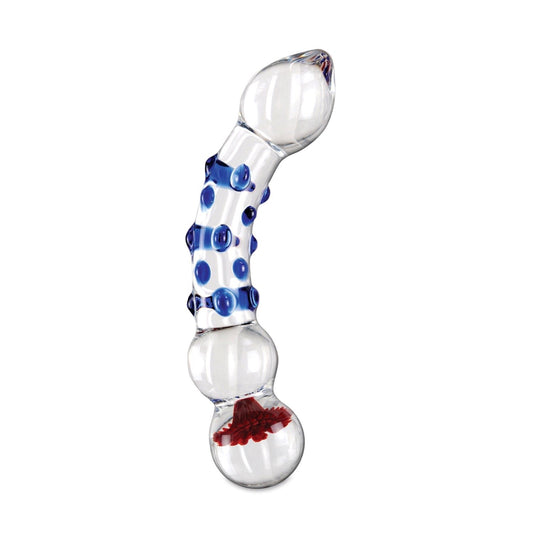 Pipedream Icicles No. 18 - Clear/Blue 8&quot; Glass Dong