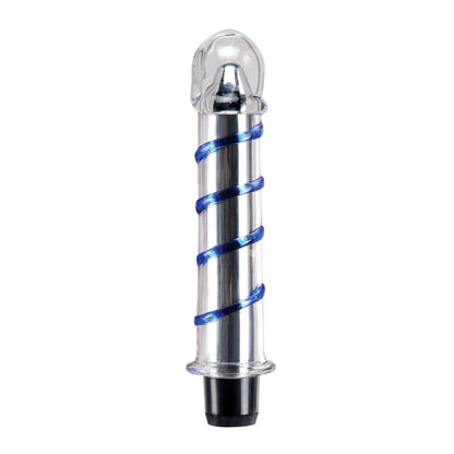 No. 20 - Clear/Blue 8" Glass Vibrator