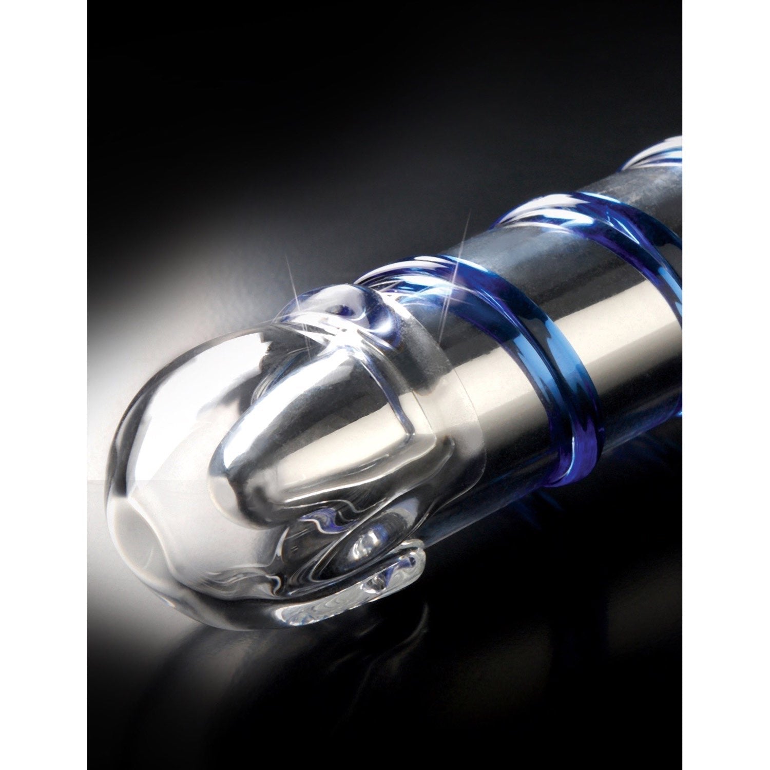 Icicles No. 20 - Clear/Blue 8&quot; Glass Vibrator by Pipedream