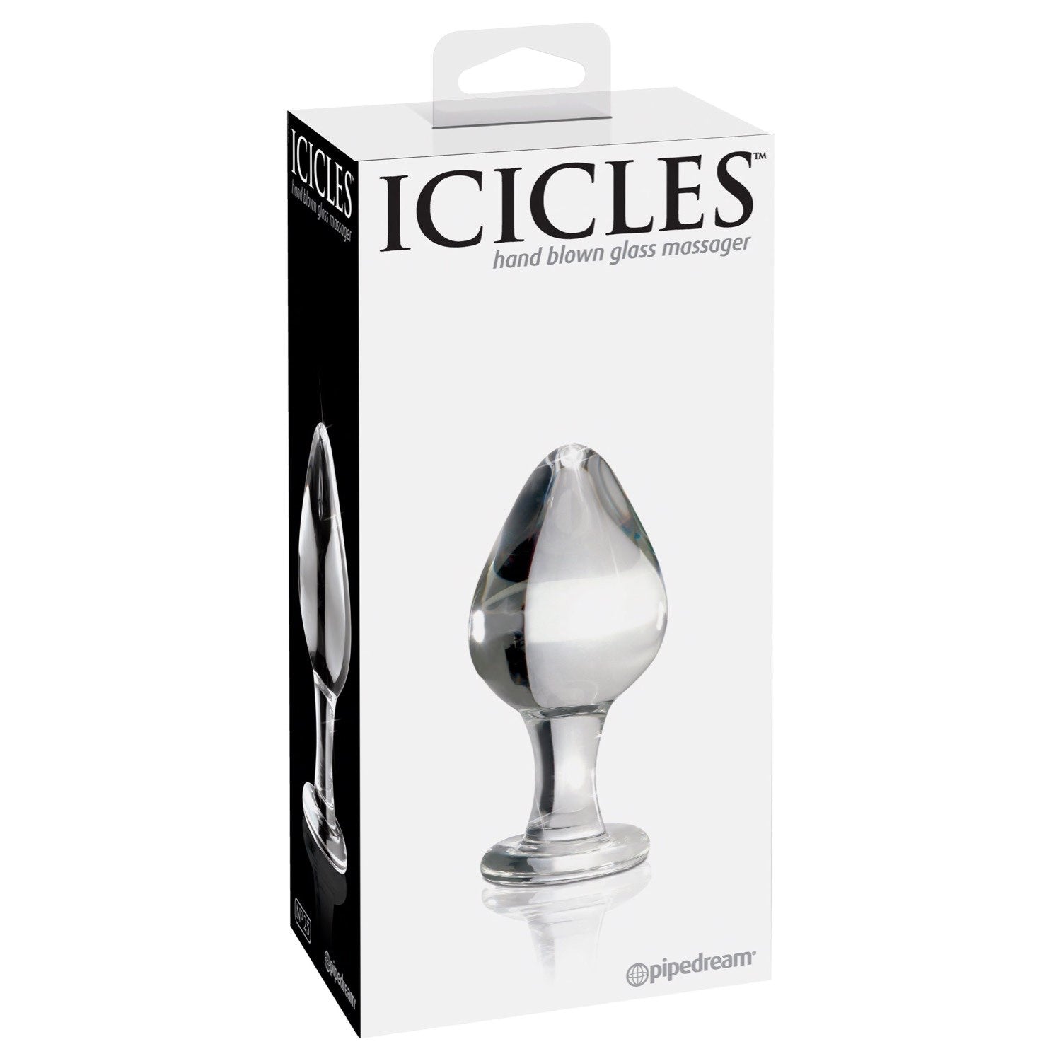 Icicles No. 25 - Clear 3.75&quot; Glass Butt Plug by Pipedream