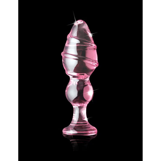 Pipedream Icicles No. 27 - Pink 5.75&quot; Glass Butt Plug