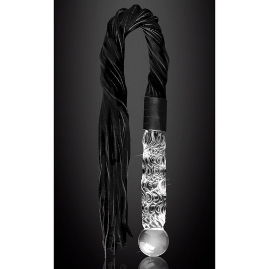 Pipedream Icicles No. 38 - Leather Flogger with Glass Handle