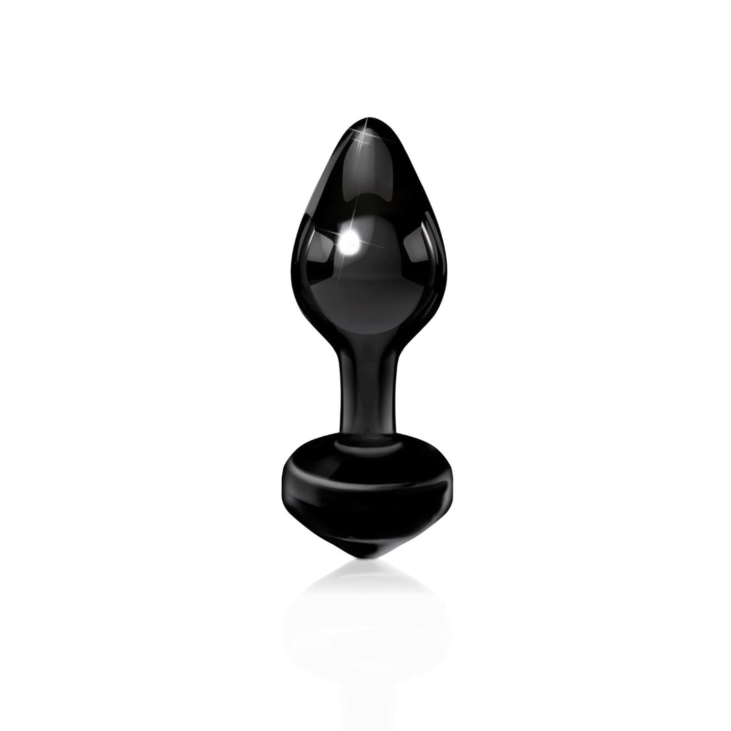 No. 44 - Black Glass 6.5 cm (2.5") Butt Plug