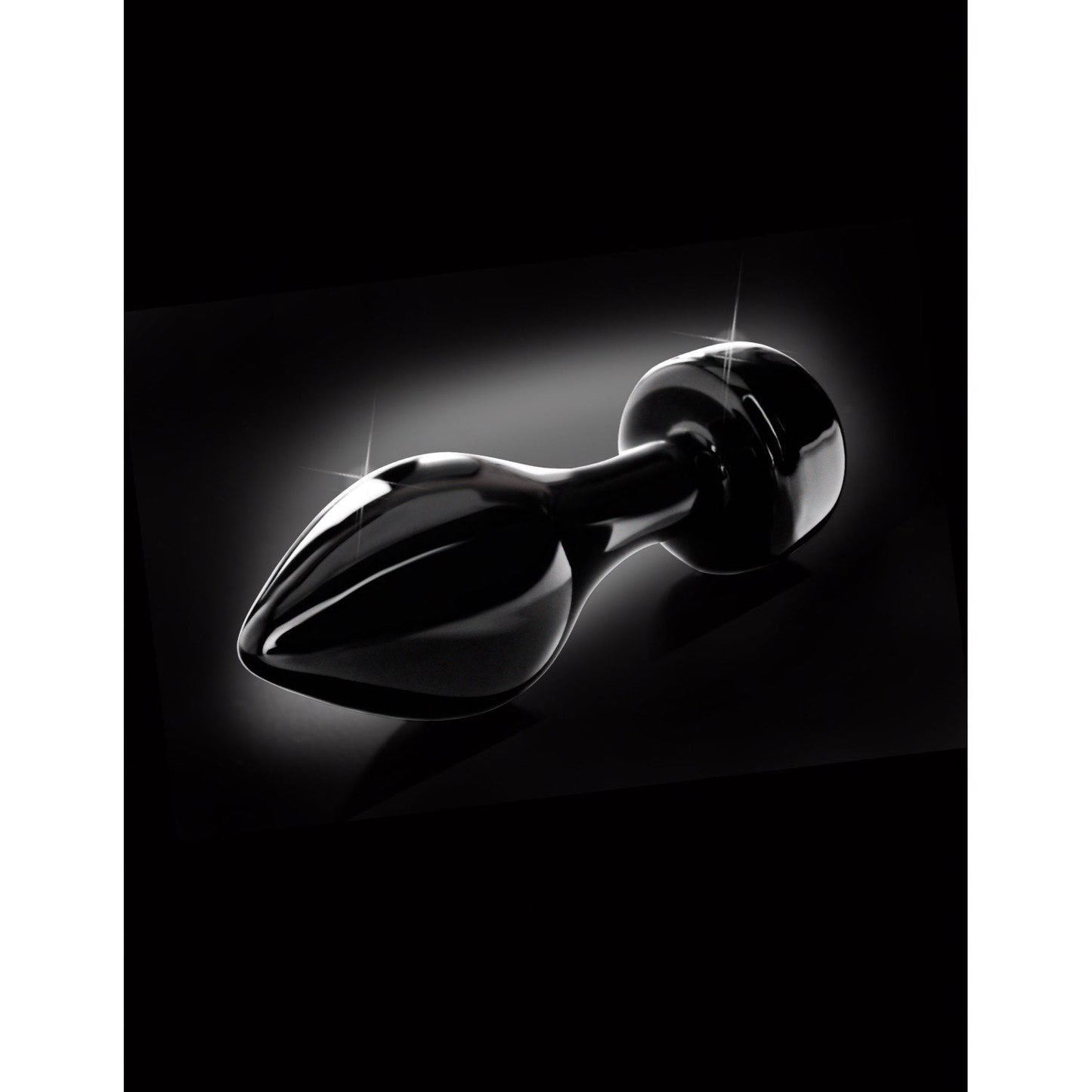 No. 44 - Black Glass 6.5 cm (2.5") Butt Plug