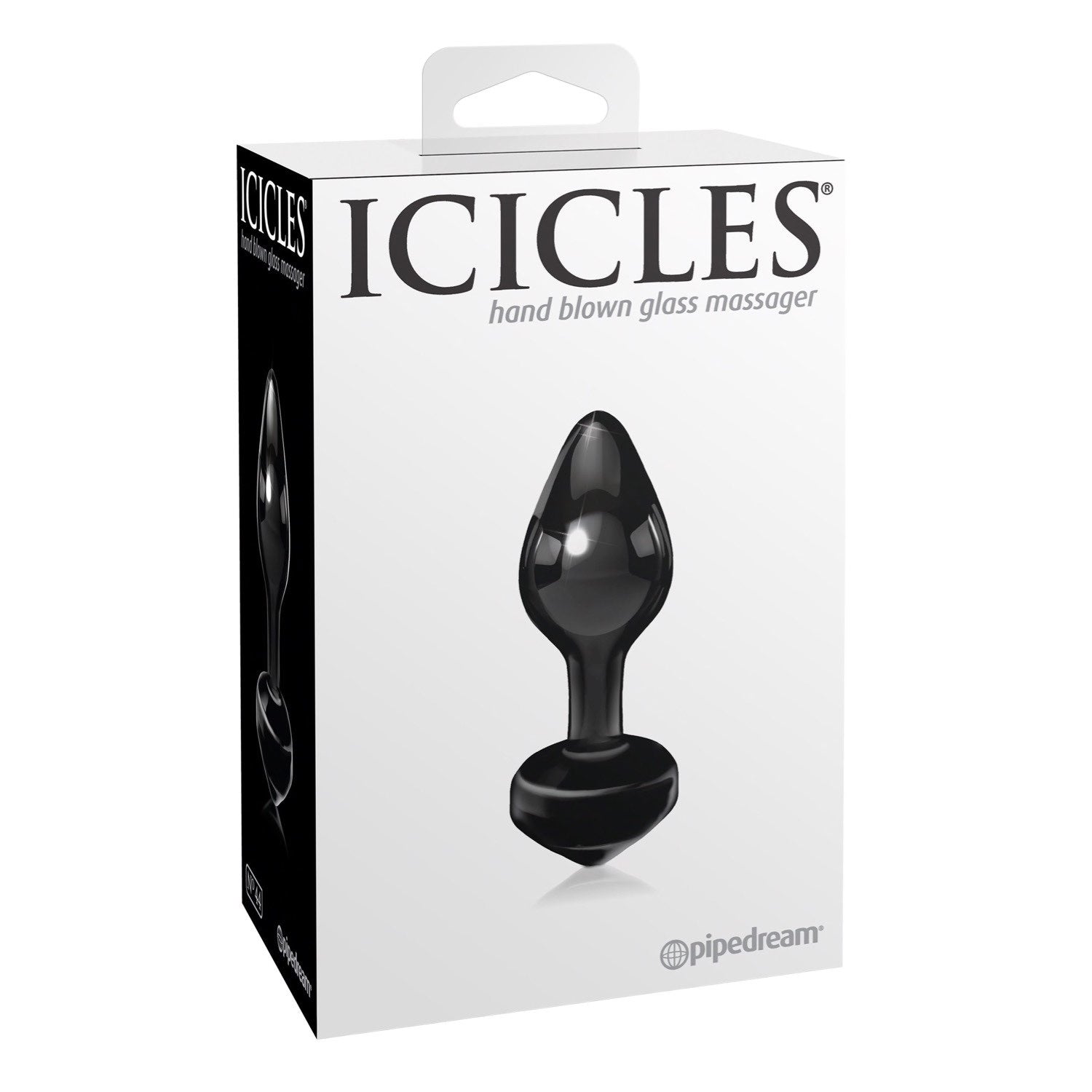 Icicles No. 44 - Black Glass 6.5 cm (2.5&quot;) Butt Plug by Pipedream