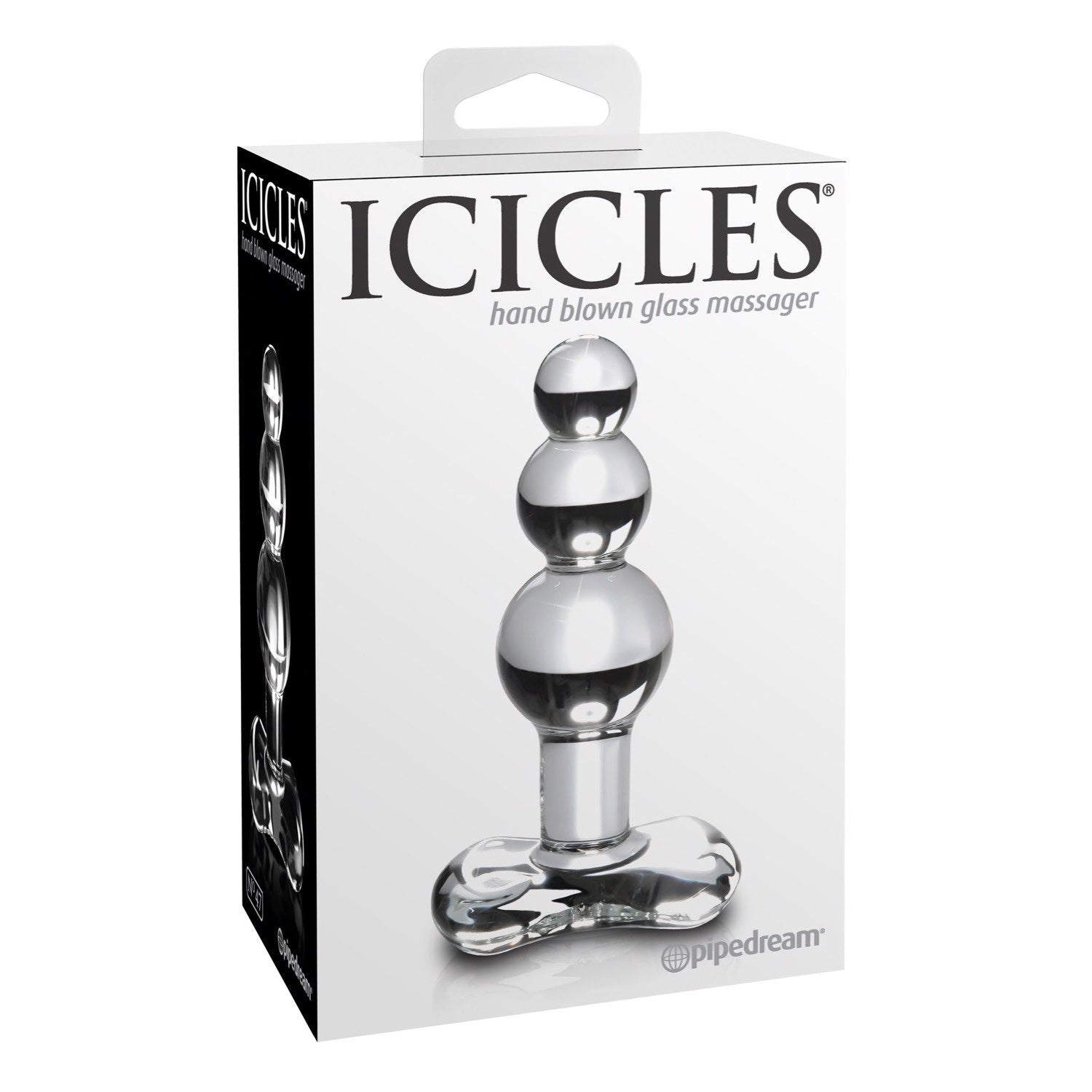 Icicles No. 47 - Clear Glass 9.5 cm (3.75&quot;) Butt Plug by Pipedream