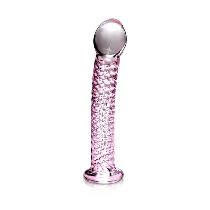 No. 53 - Pink/Clear Glass 17 cm (6.75") Dong