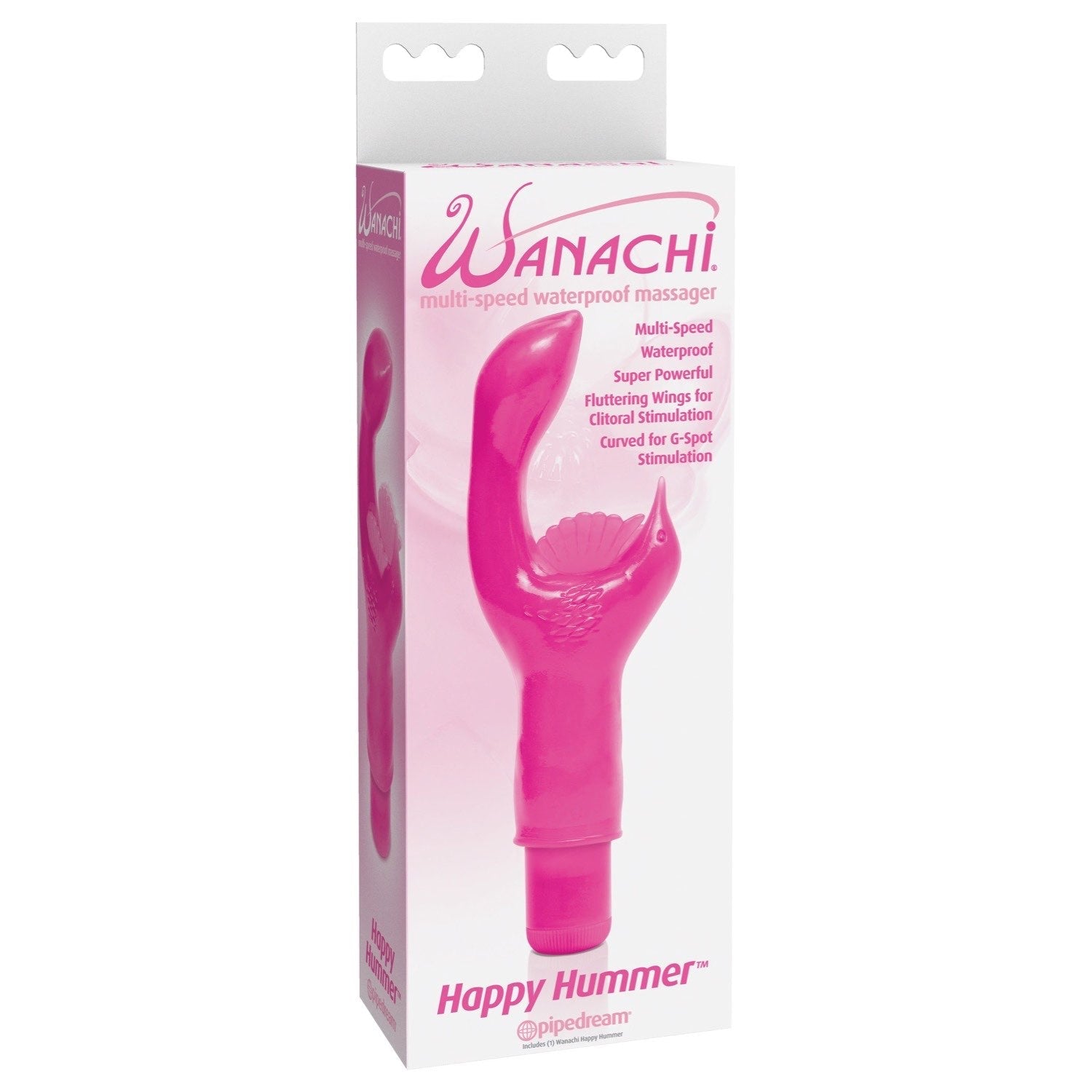 Wanachi Happy Hummer - Pink 7.75&quot; Vibrator by Pipedream